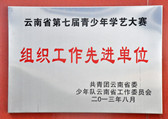 云南省第七屆青少年學藝大賽組織工作先進單位